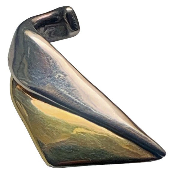 Vintage 925 Sterling Silver & Vermeil‎ BAT-AMI Israel Swirl Brooch - Picture 8 of 10